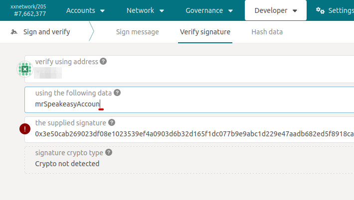 Correct signature and content verify